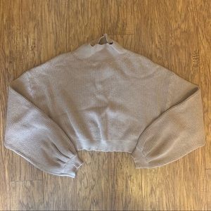 Ballon sleeve crop sweater